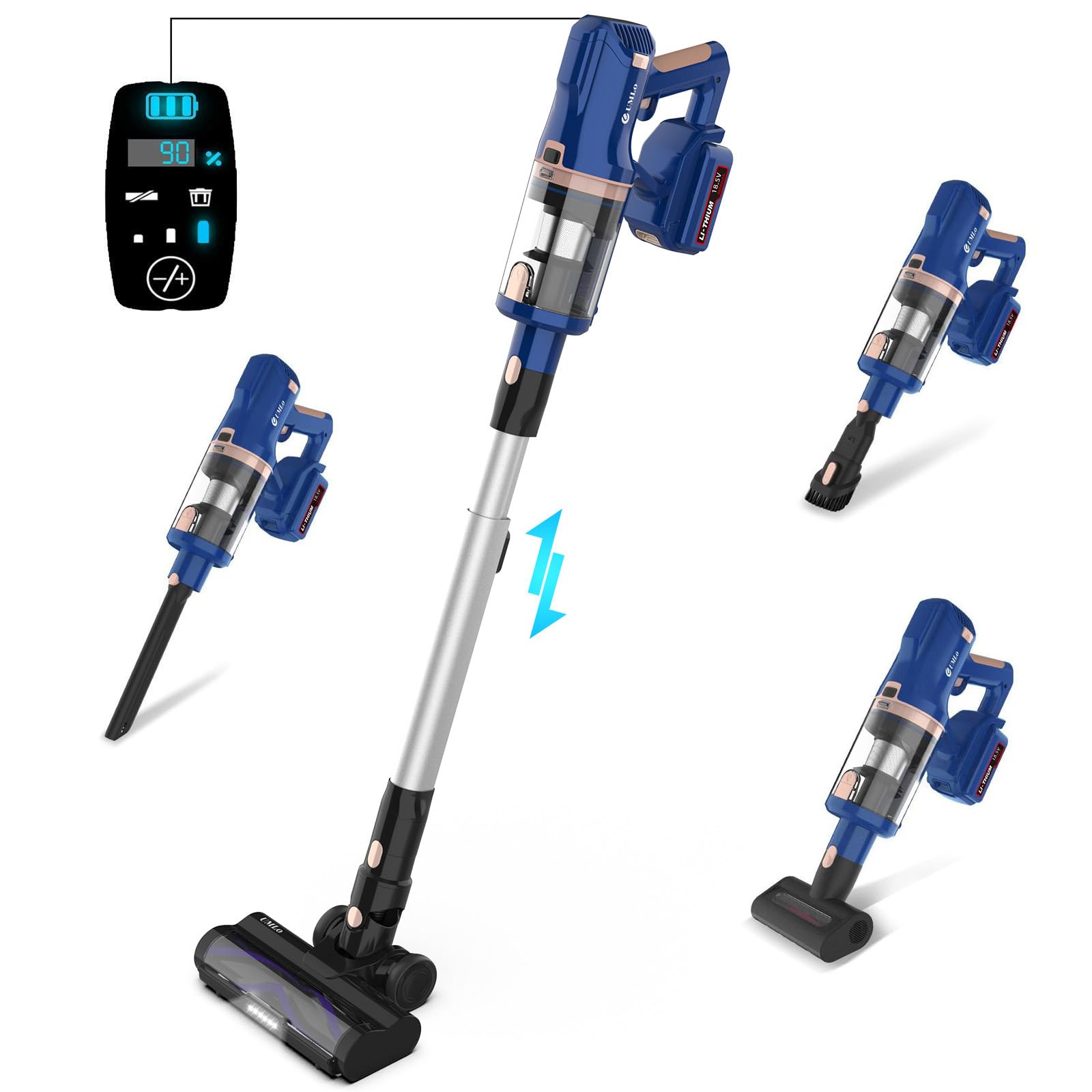 UMLo V11 300W 30Kpa Cordless Stick Vacuum with LED Display