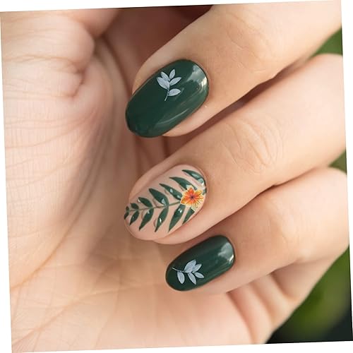 Miniatura 5 de COOPHYA 6 hojas de calcomanías de uñas de flores secas, calcomanías adhesivas para uñas, arte de uñas, lentejuelas, calcomanías florales para uñas,