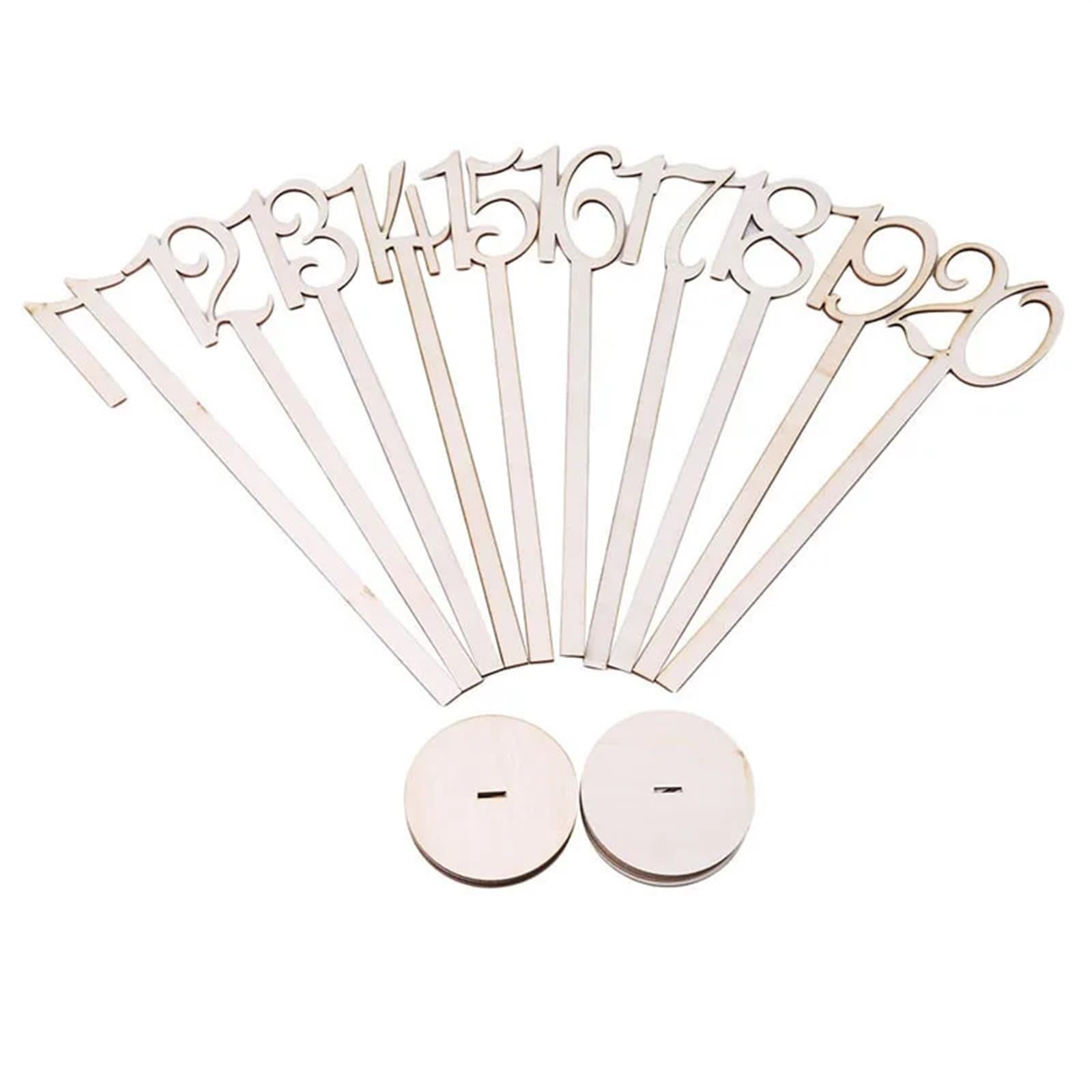 BMKGODN card stand， 10pcs/pack Wooden Wedding Supplies Place Holder Seat Decoration for Party Graduation(Number 11 to 20)