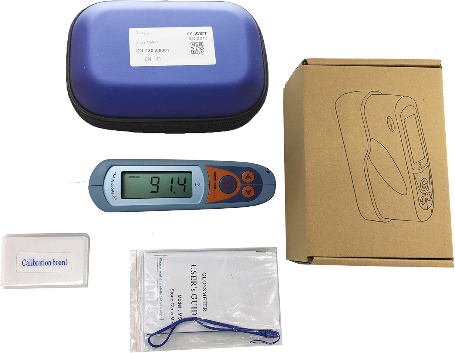 VTSYIQI Gloss Meter Glossmeter 60 Degree Glarimeter with Large Range 0~199.9GU 200~1999GU for Metal Surface Polishing Glossiness Brightness Tester