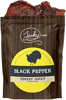 Black Pepper Turkey Jerky - Try Our Best Tasting Turkey Jerky Made From Whole Muscle Turkey Breast - Low in Sugar, No Added Preservatives, No Added Nitrates and No Added MSG - 2.5 oz.