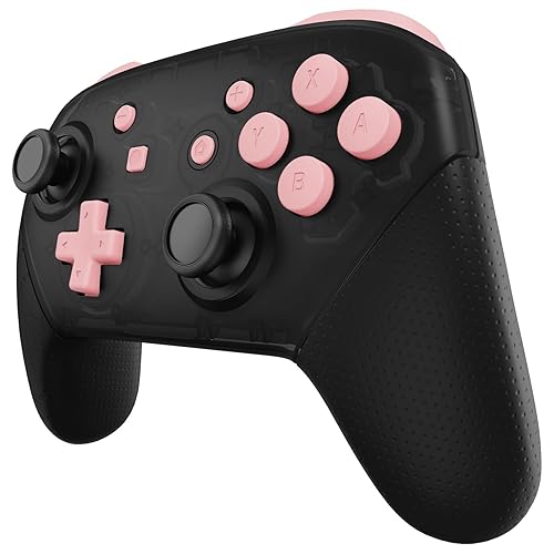 Miniatura 5 de eXtremeRate Reparación ABXY D-pad ZR ZL L R Teclas de reparación de color rosa para Nintendo Switch Pro, botones de repuesto completo de bricolaje