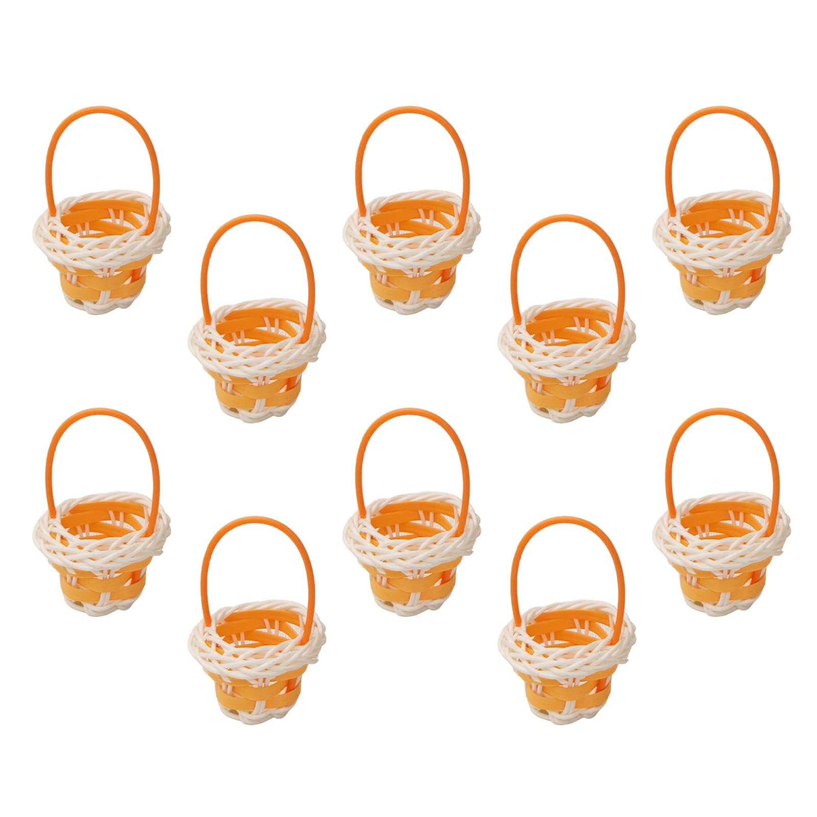 Ekoama Pack of 10 Miniature Handwoven Baskets for Home Decors and Storage Portable Sturdy Decorative Containers