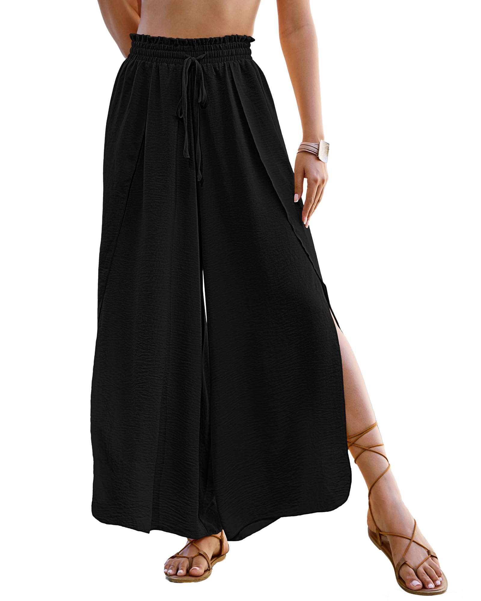 Bsubseach Women Swim Beach Cover Up Pants with Slits