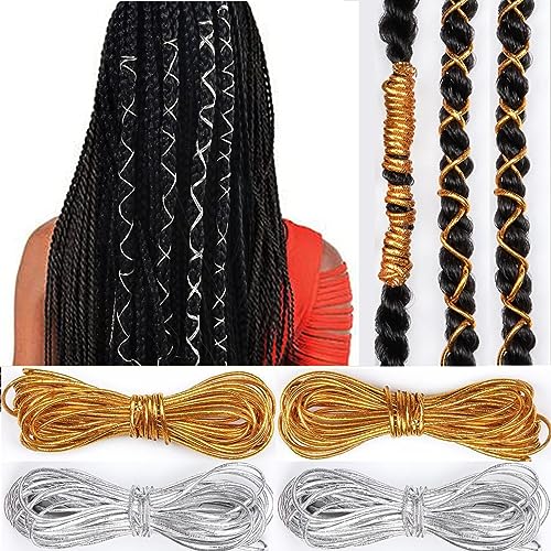 4 Pieces 5M Elastic Cords Braids Hair Dreadlock Braids Hair