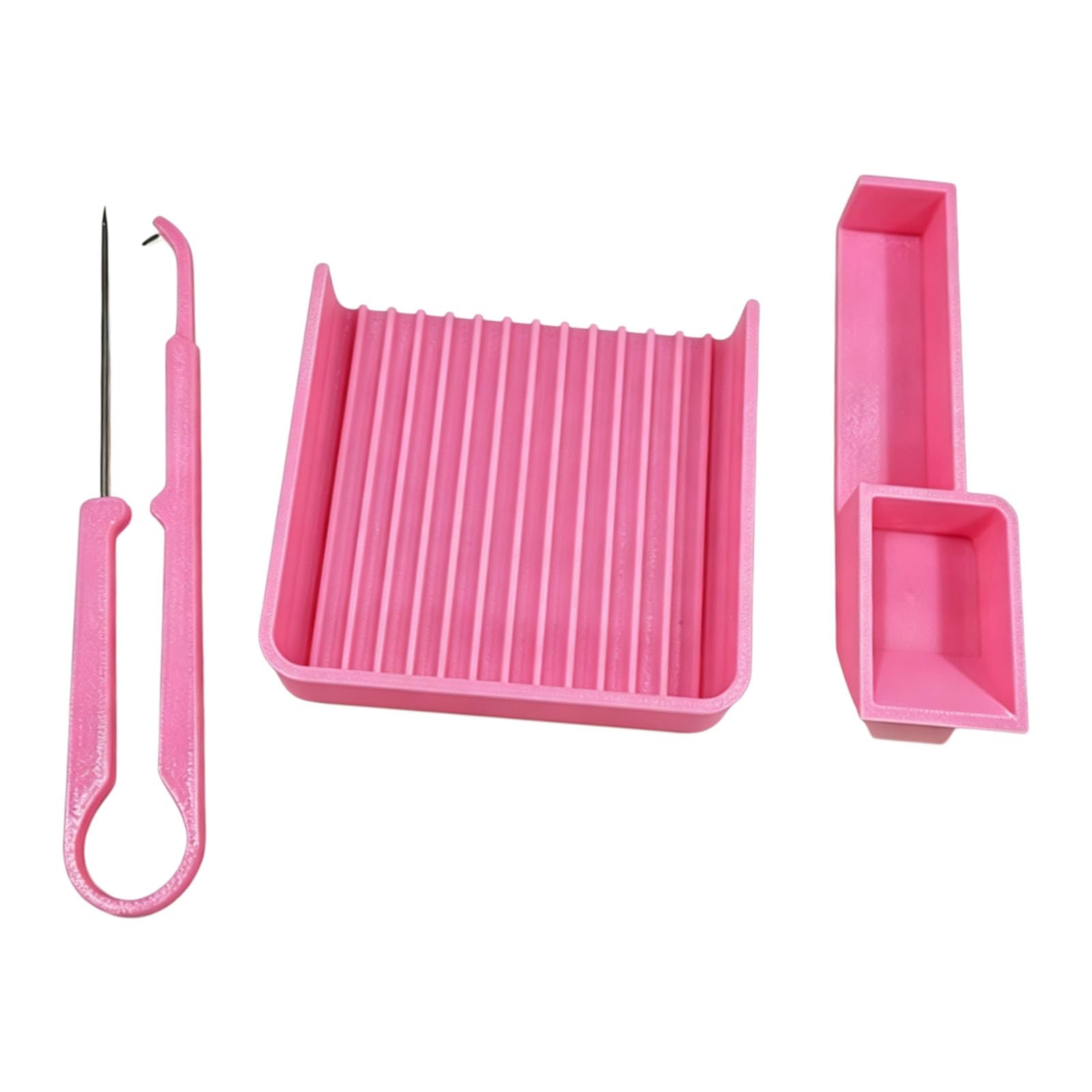 Piceioep Of 3 Professional Beads Tool Set Featuring Calibrator for Position and Portable Tray for Neat Materials Accessory