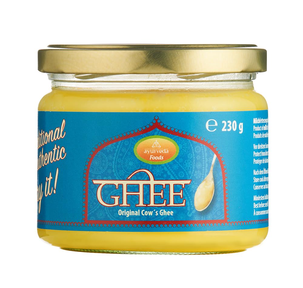 Ayurveda Foods - Premium traditional & authentic Ghee 6er Set à 230g, sehr lange Haltbarkeit, Brat- Kochfett