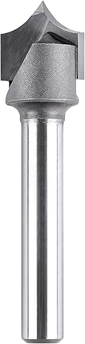 SpeTool Broca redonda de corte de punto de vástago de 1/4 "con diámetro de corte de 1/2 pulgada de radio de 1/4", carburo 2 flautas con punta