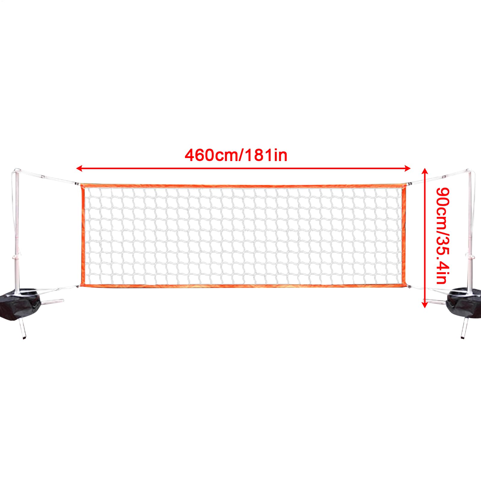 Réseau de Volley-Ball Piscine Grand Filet de Remplacement Équipement Sportif Aquatique Multifonction