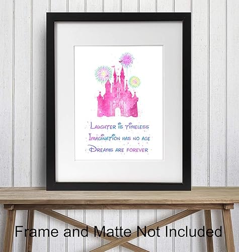Miniatura 2 de Quote Wall Art Poster Print - 8x10 Castle Cute Pink Girls Room, Bedroom Decoration, Home Decor - Inspirational Motivational Gift for Kids and Women