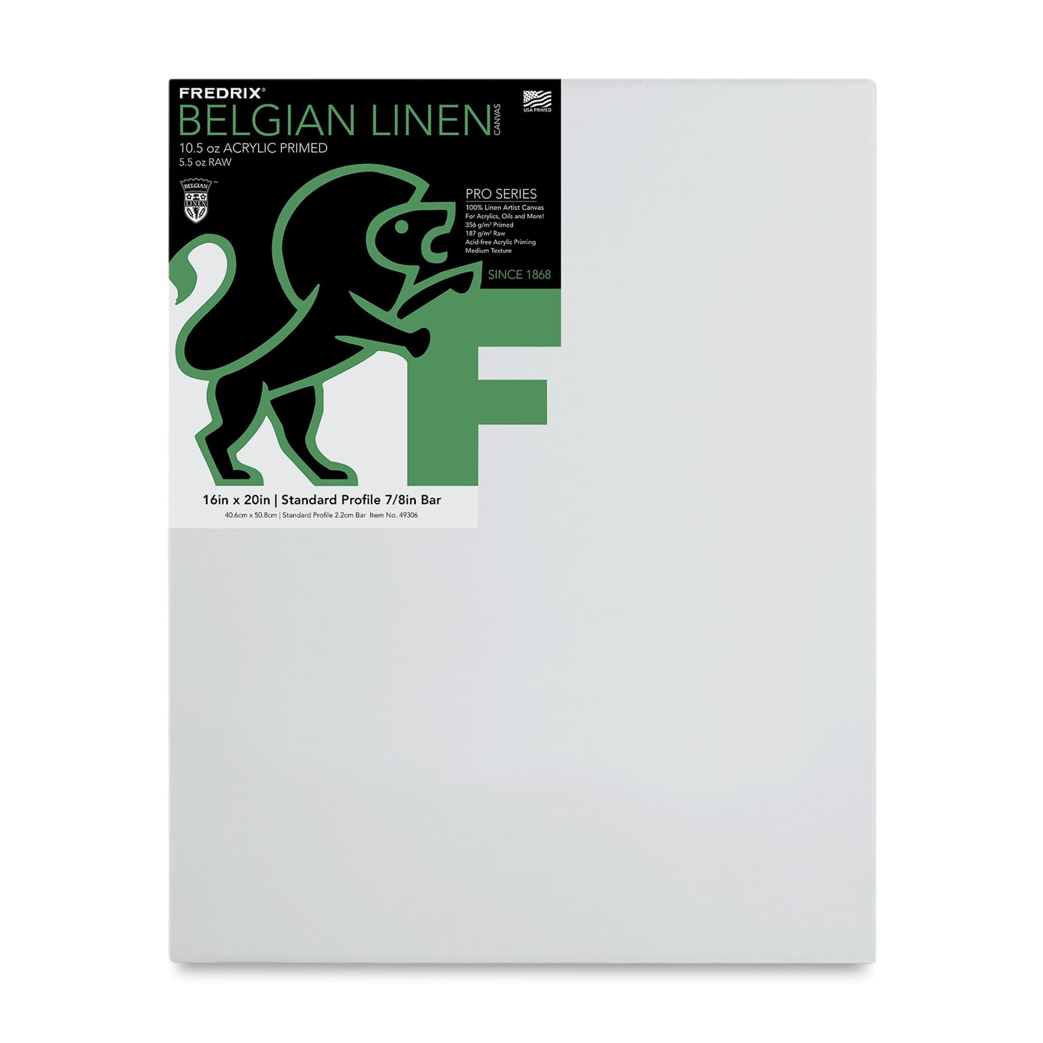 Fredrix Pro Belgian Linen Pre-Stretched Canvas 16 in. x 20 in. each