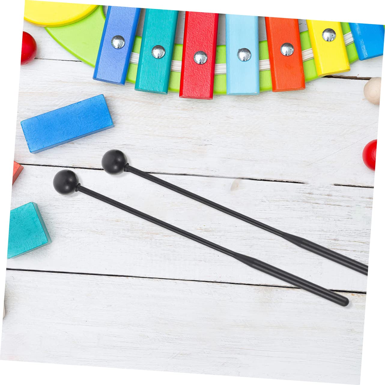 TOYANDONA 8 Paires De De Percussion Marteau Bâtons De Marimba Maillets Durs Bol Chantant De Langue Maillet Bol De Bol En Cristal Bol En Silicone