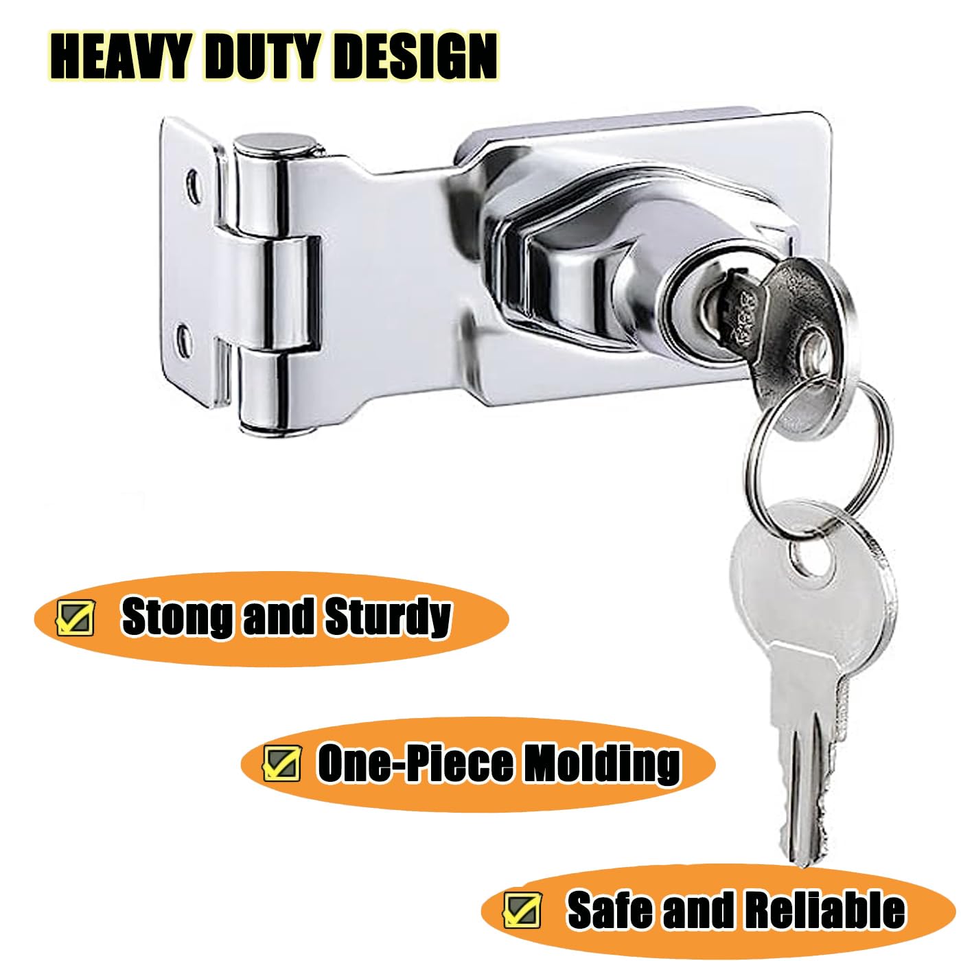 ZiYuya Hasp Lock with Keys - Image 3