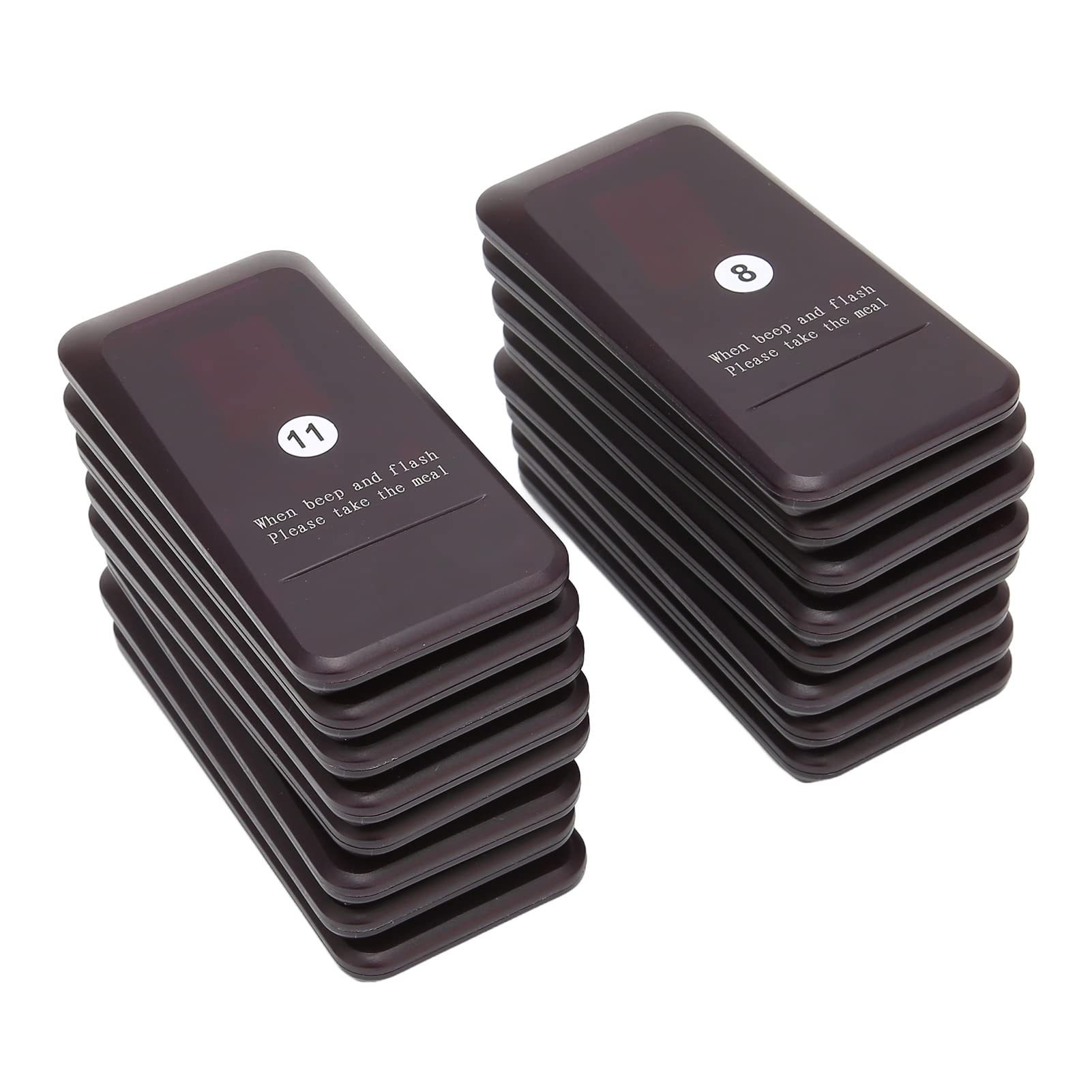Cercapersone Portata 800 Metri, Chiamata Wireless per Ristoranti con 3 Modalità Vibrazione, 16 Ricevitori, Batteria 250mAh 20 Ore, Ideale per Personale in Attesa