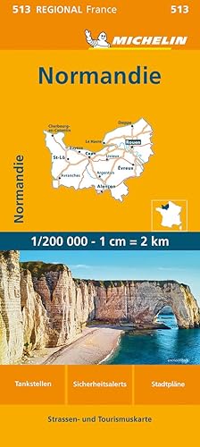 Michelin Normandie: Straßen- und Tourismuskarte 1:200.000 (MICHELIN Regionalkarten)