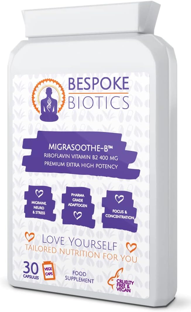 Premium Vitamin B2 Riboflavin 400mg per Capsule MigrasootheB Pharma