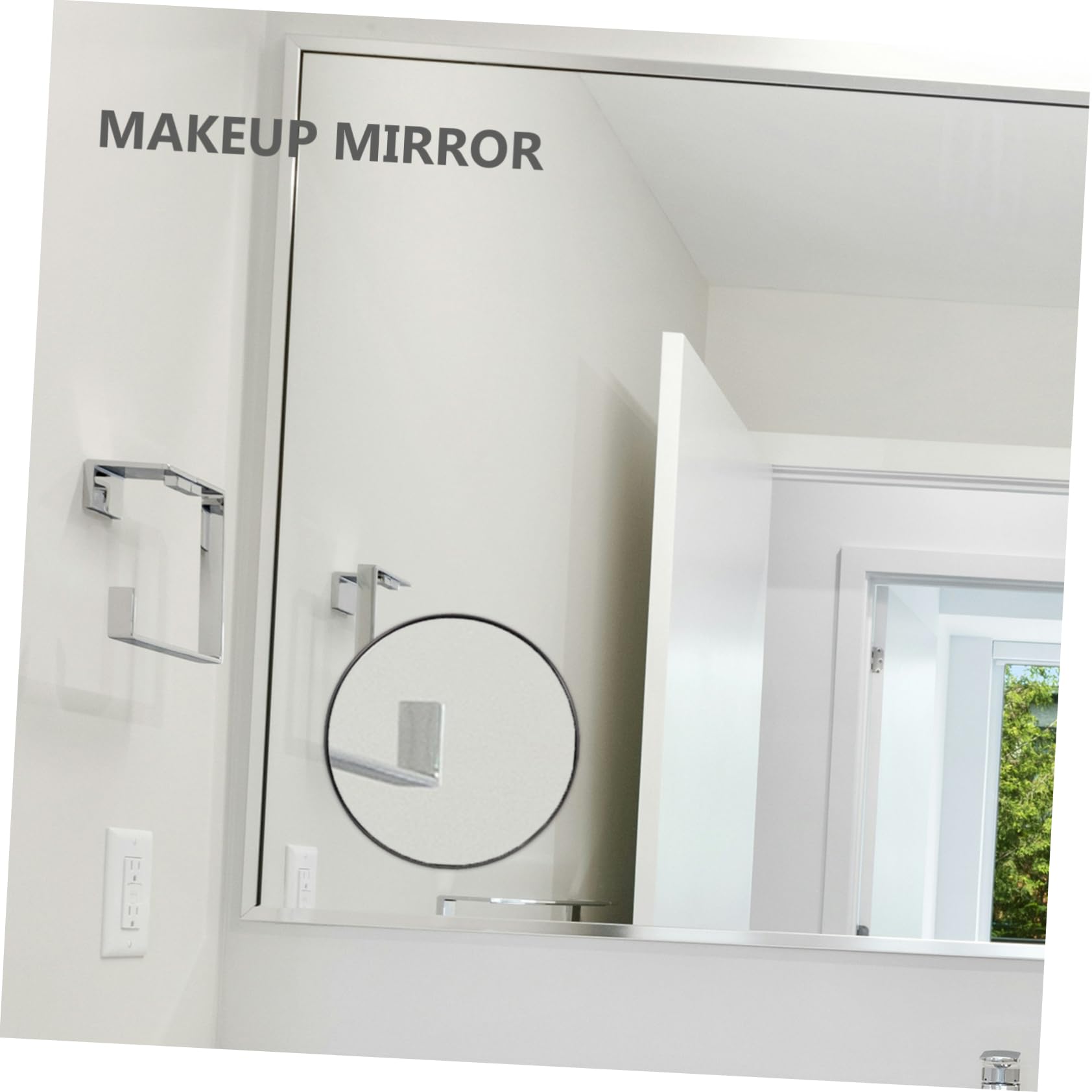 Healeved 5piezas Espejo De Maquillaje con Ventosa Aumento y Portátil para Baños y Accesorio Esencial para Mujeres