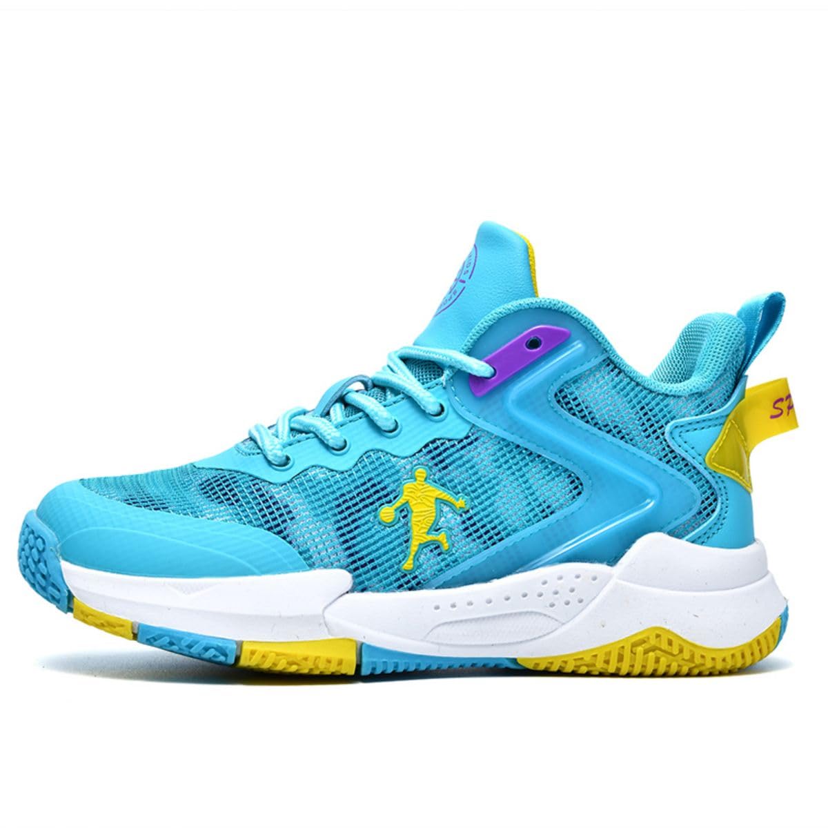 Zapatillas de Baloncesto para Niños y Niñas, Calzado Deportivo, Talla 35 EU, Color Turquesa