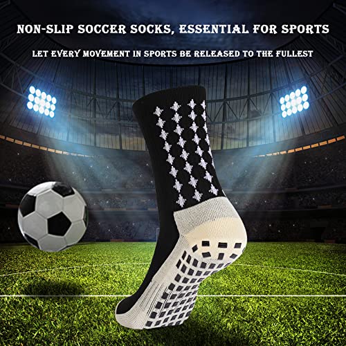 wonhag Grip Soccer Socks Men Training Youth Non slip Mens Athletic Socks Running Crew Socks Hospital Grippy Socks4