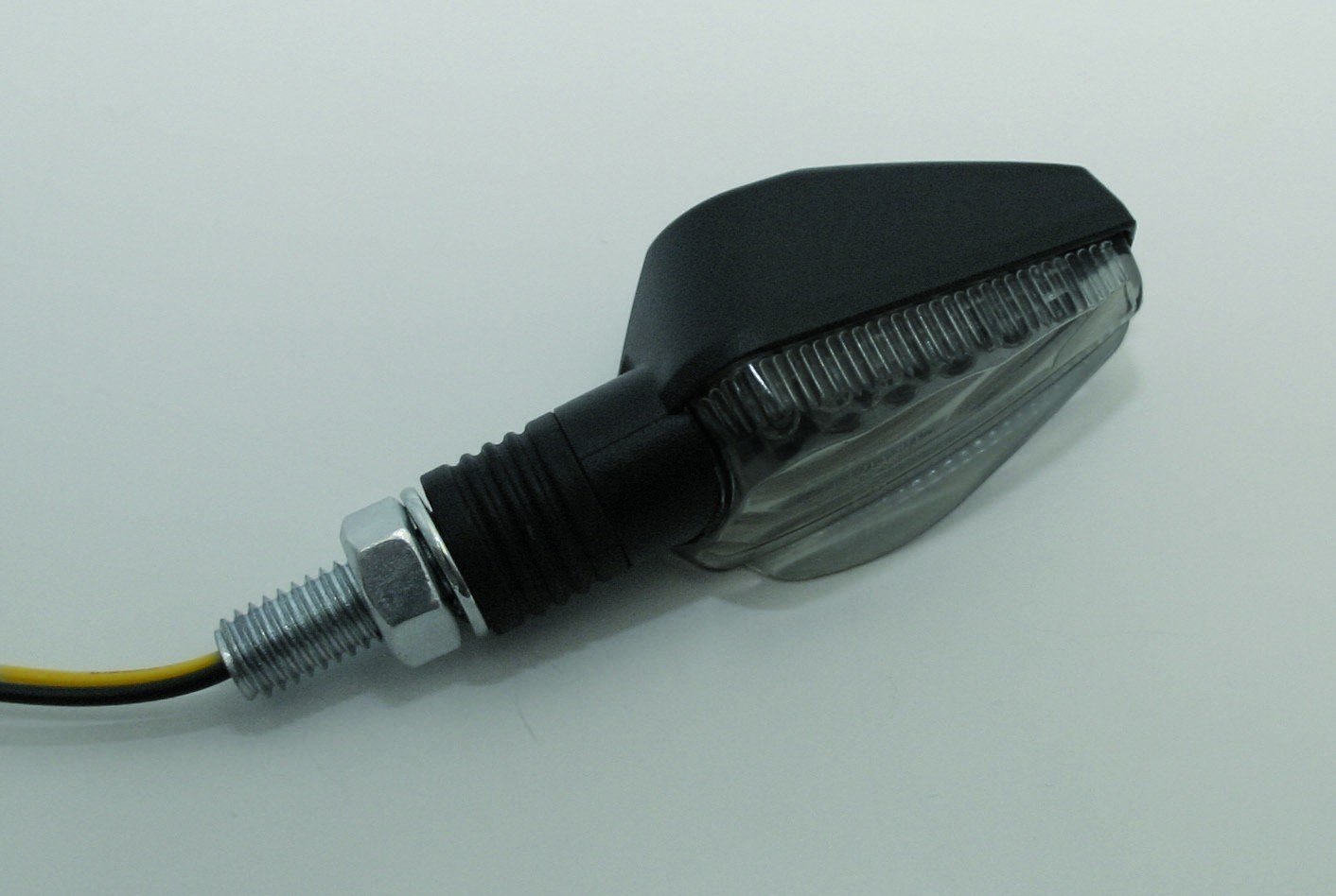 LED-Blinker TOLEDO, schwarz, getoent, Paar, E-gep. | Universal einsetzbare Blinker mit getöntem Glas, schwarzem Kunststoffgehäuse, orange Lichtfarbe, Kopfmaße 50 x 22 x 27 mm