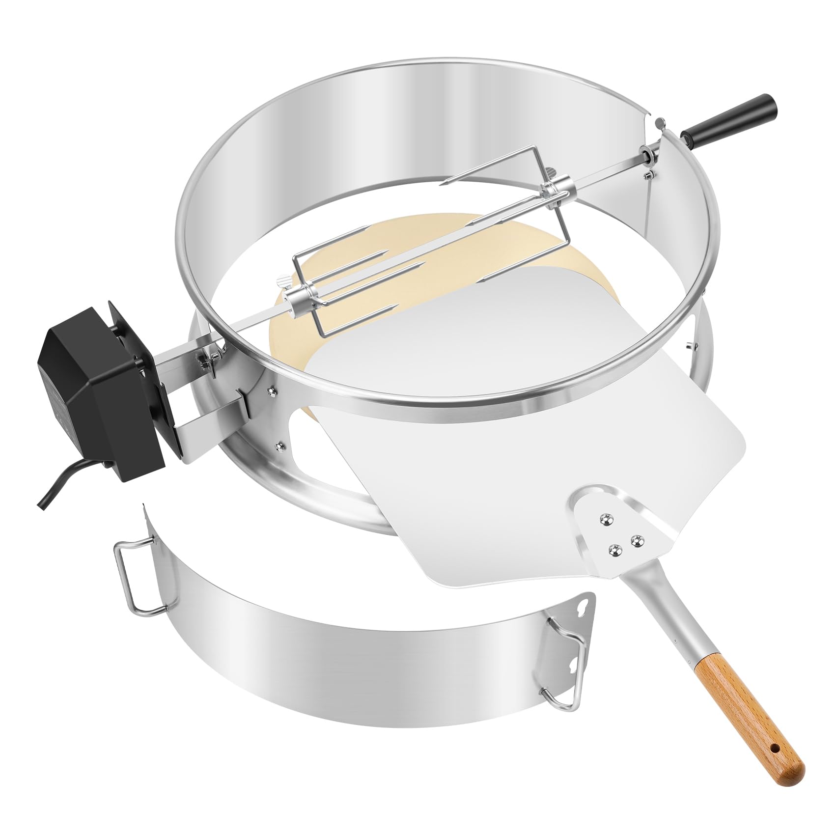 BBQ-Toro Inserto per pizza per barbecue a gas | Acciaio Inox | 56 x 39 cm | Cover pizza con
