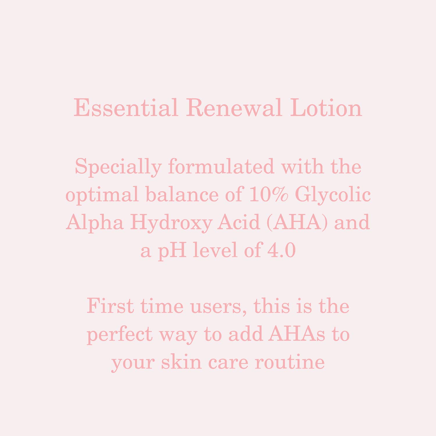 Alpha Skin Care Essential Renewal Lotion AntiAging Formula 10