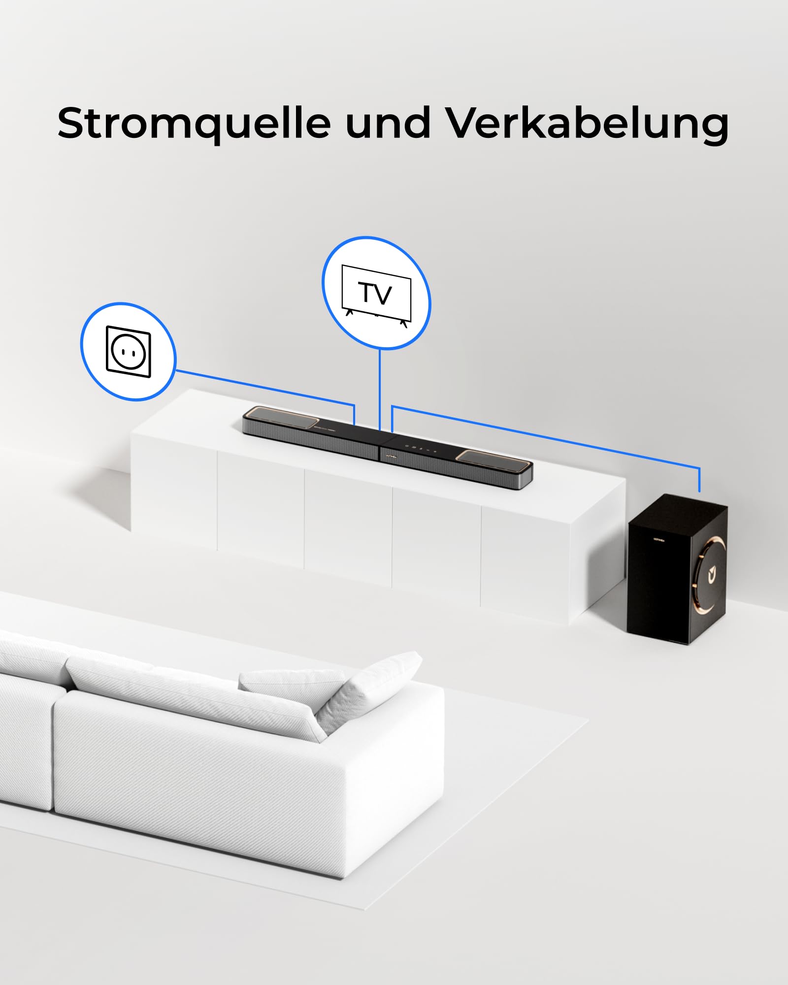 ULTIMEA Skywave F30 Boom 3.1.2 Soundbar für TV Geräte mit Dolby Atmos | 6,5" Subwoofer, Up-Firing Lautsprecher für Echten 3D-Klang, 360W Spitzenleistung, App, VoiceMX, BassMX, Bluetooth® 5.4, HDMI