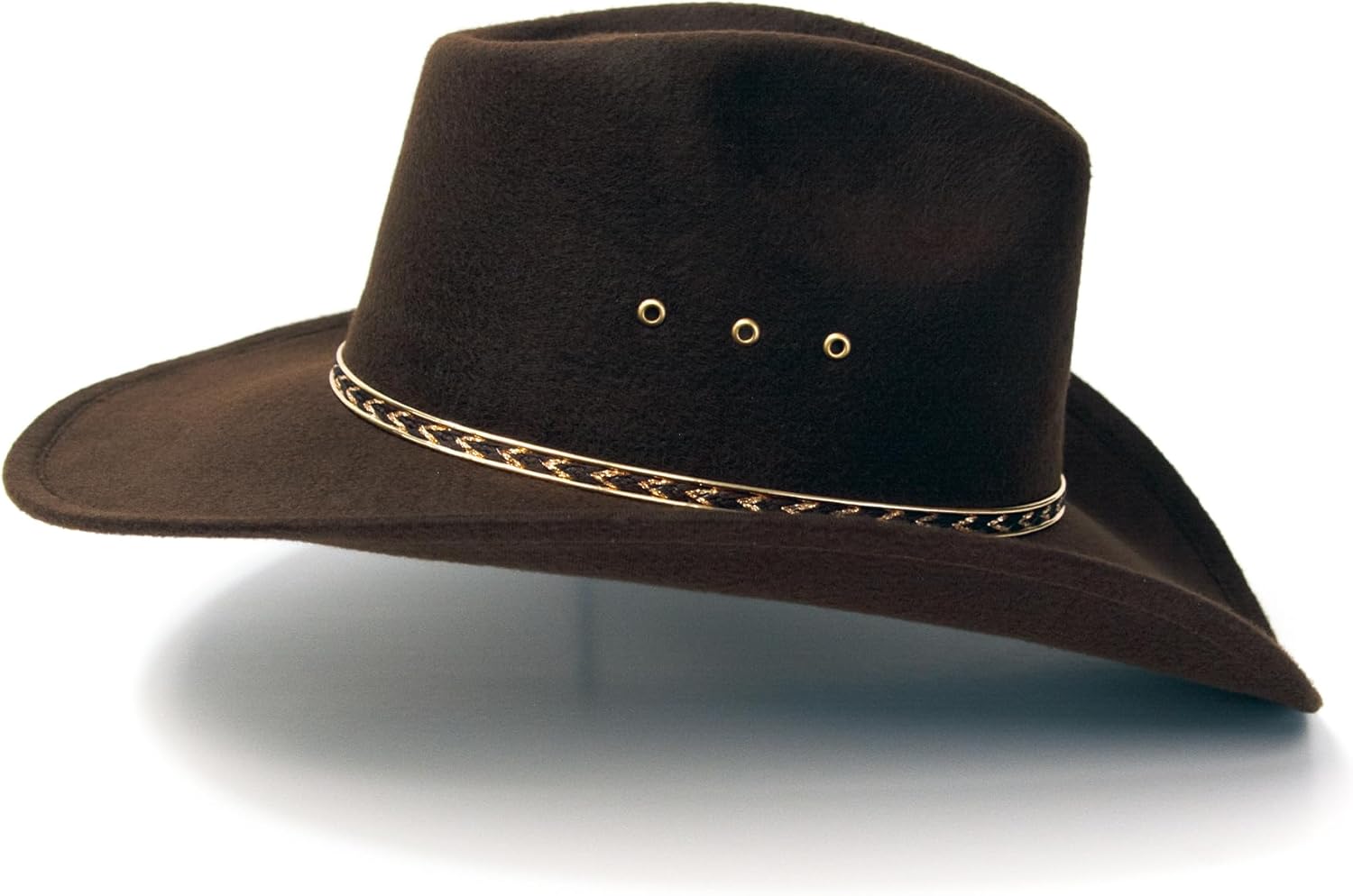 Western Express Felt Finish Cowboy Hat - Pinch Front Style with Gold Band | Kids' Cowboy & Cowgirl Hat