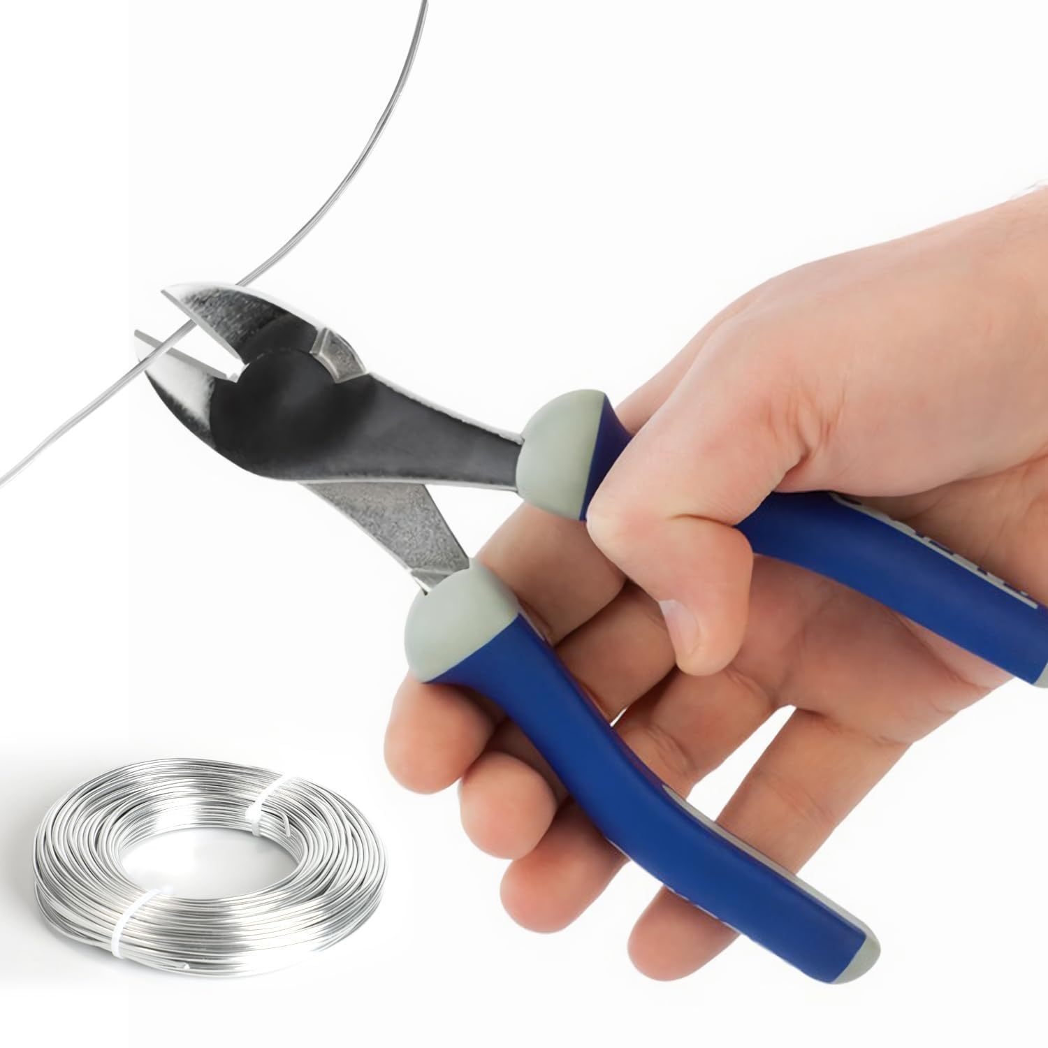 TECHZOCO Filo di ferro zincato, filo floreale, filo di artigianato, rotolo di filo di acciaio plastificato, filo di legatura flessibile, filo fai da te, diametro 1,6 mm, lunghezza 15 metri