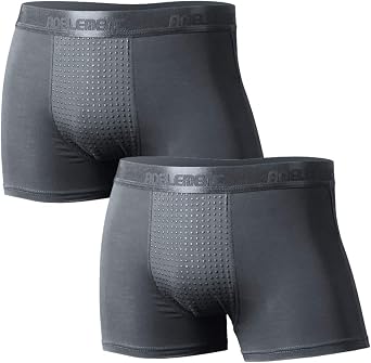 Ouruikia Mens Underwear Magnetic Boxer Briefs Functional Boxer Briefs Modal Breathable Boxer Briefs Underwear