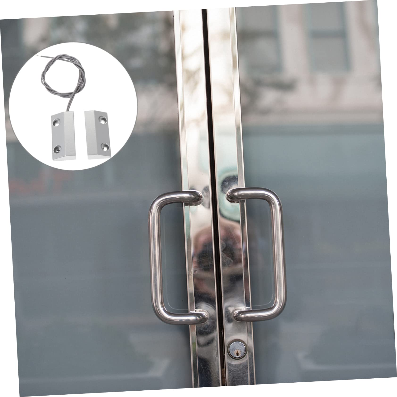 jojofuny 3ensembles Détecteur De Porte Magnétique Zinc Alliage Alarme pour Fenêtres Et Portes Système De Sécurité pour Garage Et Entrepôts