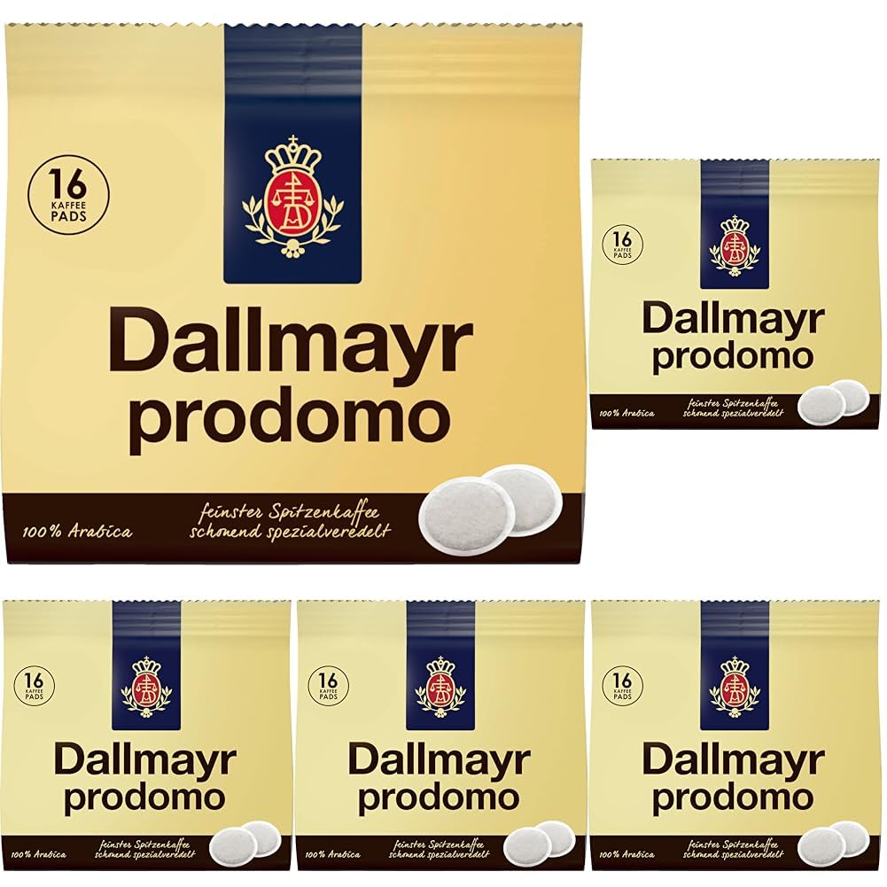 Dallmayr Prodomo Pads, 16 Pads, 112 g (Packung mit 5)