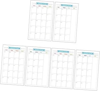 STOBOK 120 Folhas A5 Pastas Amplas Grade De Papel Para Caderno Papel Gráfico A6 Recarga Em Branco Planejador De Papel Com Lista De Tarefas Núcleo Interno Lista De Preenchimento