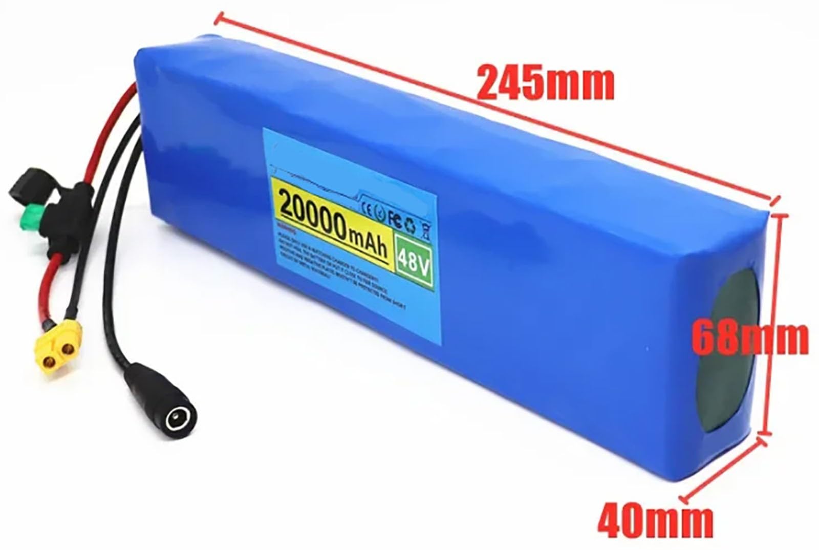 48V 20Ah Batteria Per Bici Elettrica 48V 13S2P Impermeabile Batteria Ebike BMS Incorporato Con Caricabatterie 48V 20Ah,T+DC