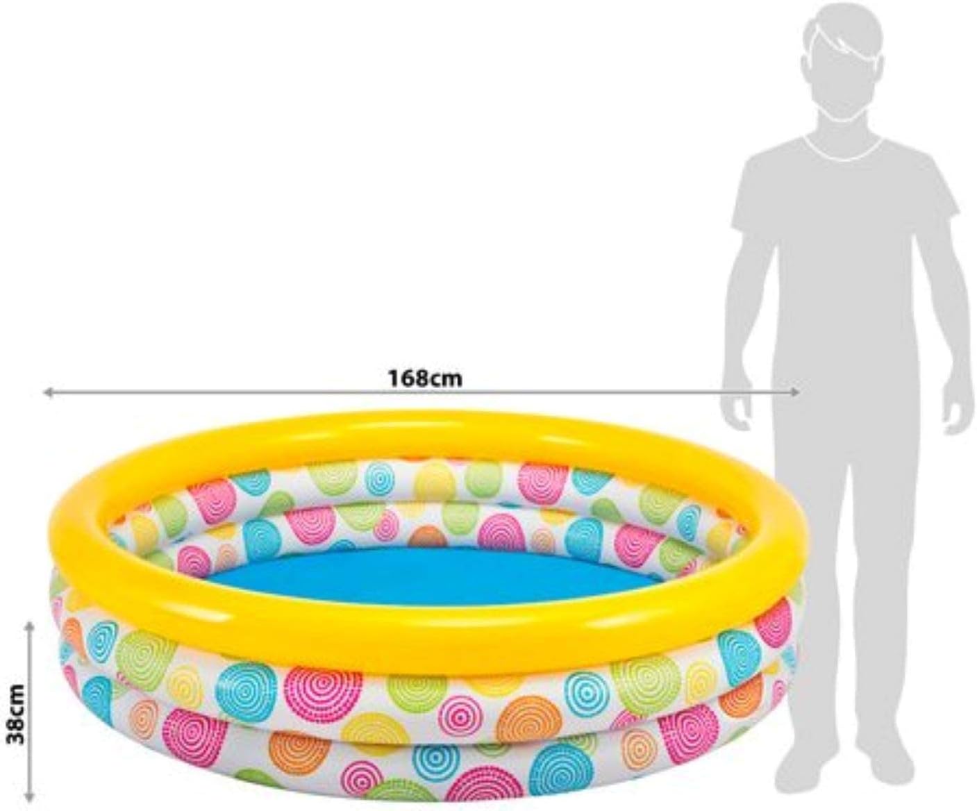 Intex Swimming Pool 3 Rings Multicolor 168 X 38 Cm