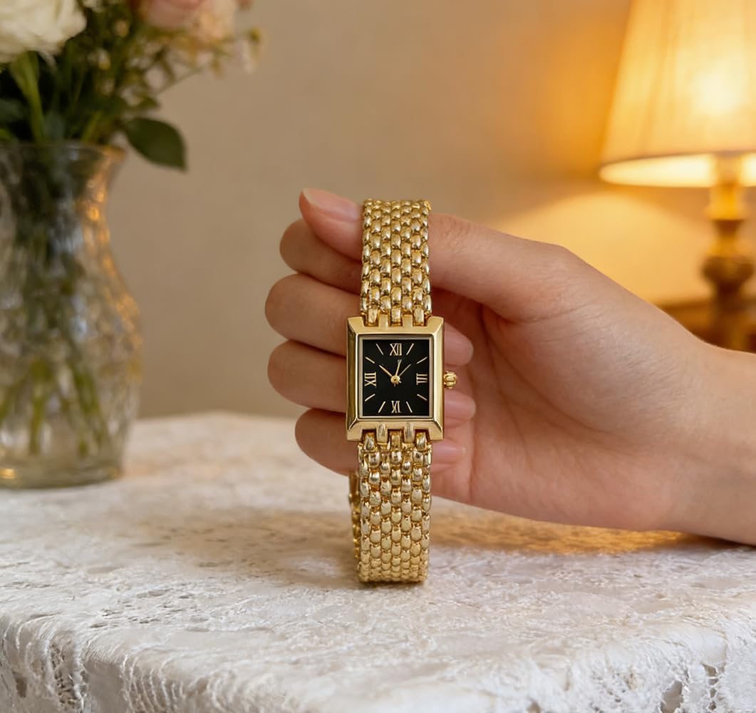 Watches for Women Wrist Watches Steel Strap Womens Watch Casual Fashion Simple Square Roman Dial Quartz Wristwatch - Image 3