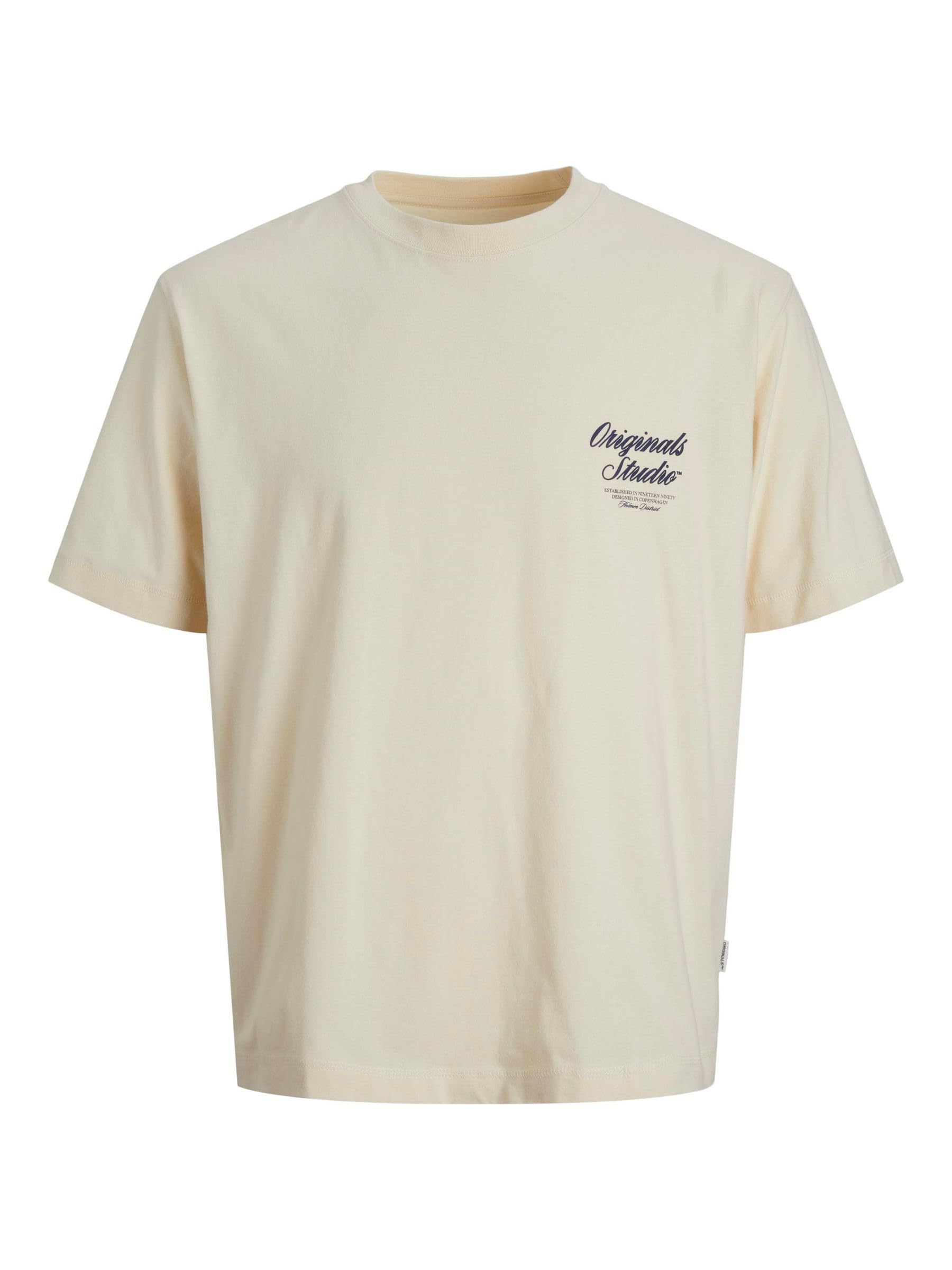 JACK & JONES Junior Jornorrebro Typo Tee SS Crew Neck Sn Jnr, Antique White, 14 Years