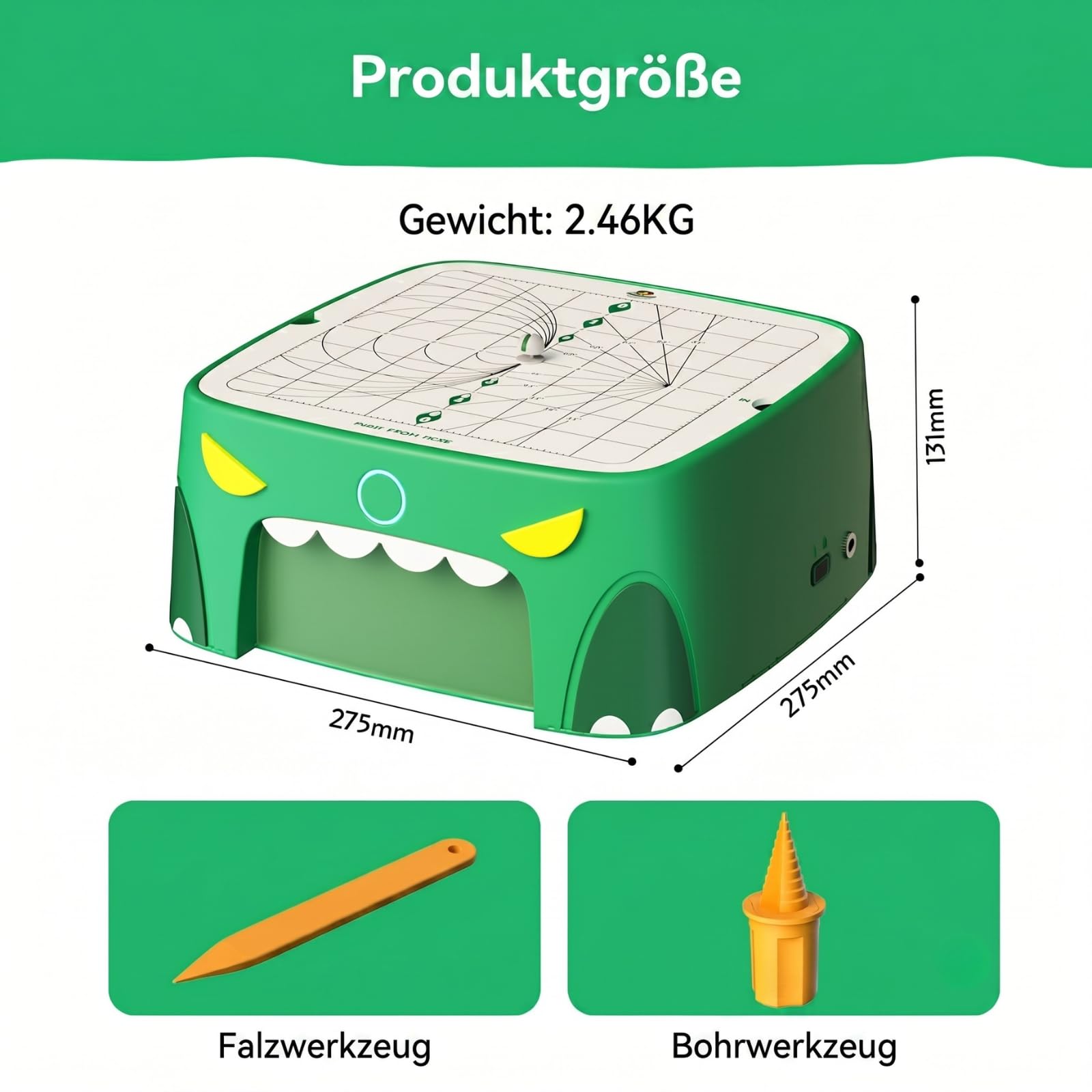 SainSmart x BeaverBot C2 Elektrischer Pappschneider für Kinder | Sicherer Dinosaurier-Karton-Schneider, MINT-Spielzeug 4-12 Jahre, Bastelset für 3D-Modelle, 2 Geschwindigkeiten, Ideales Lern