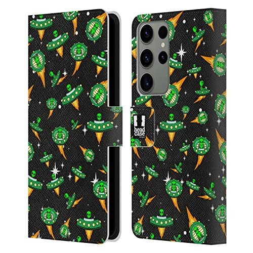 Étui Samsung S23 Ultra Anti Rayure Housse Cuir Aliens avec Rangements