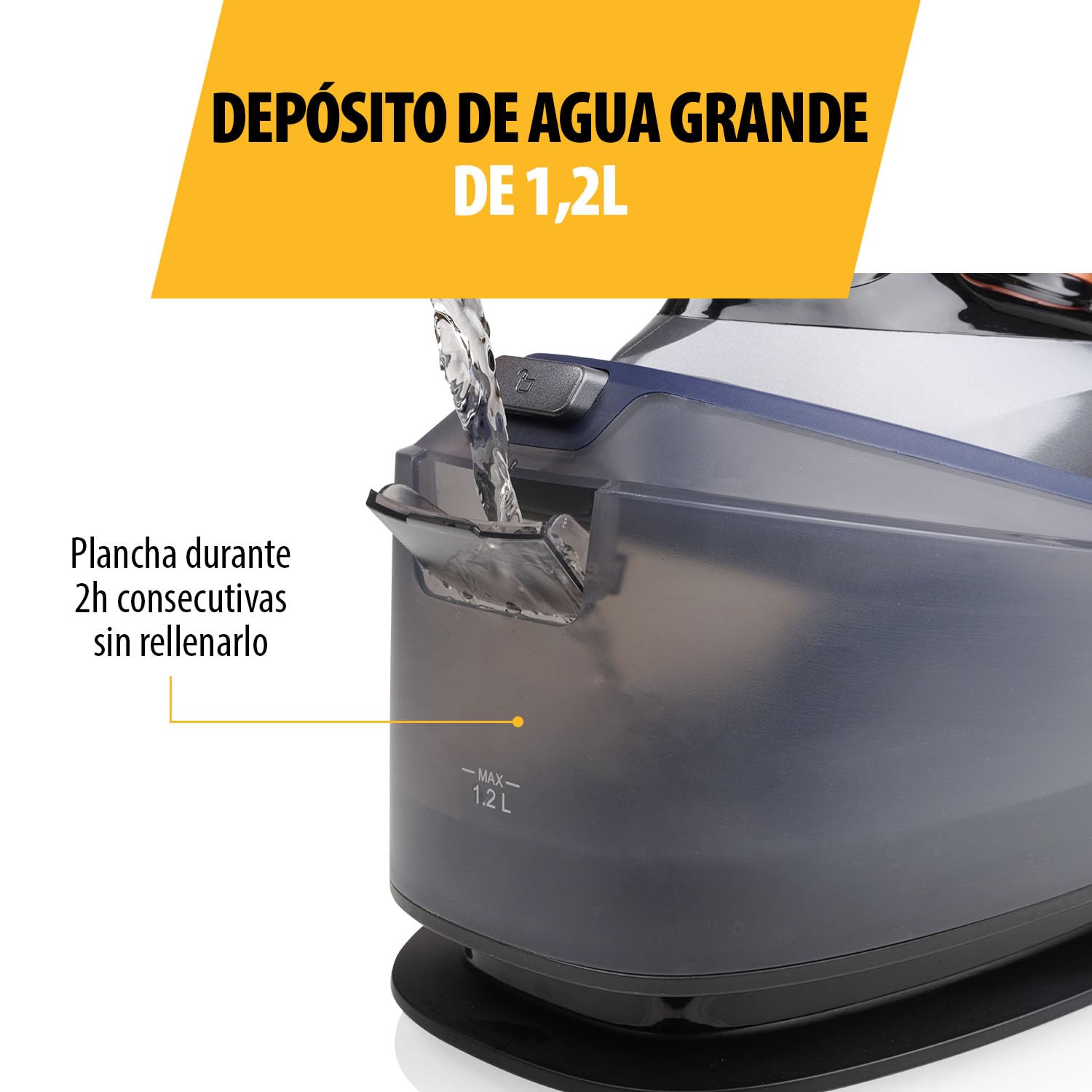 Tristar Centro de planchado, 6,5 bares de presión, Depósito de 1,2L, Suela de Cerámica, Sistema Antical, Apagado Automático, Almacenamiento de Cable, 2200W, ST-8930