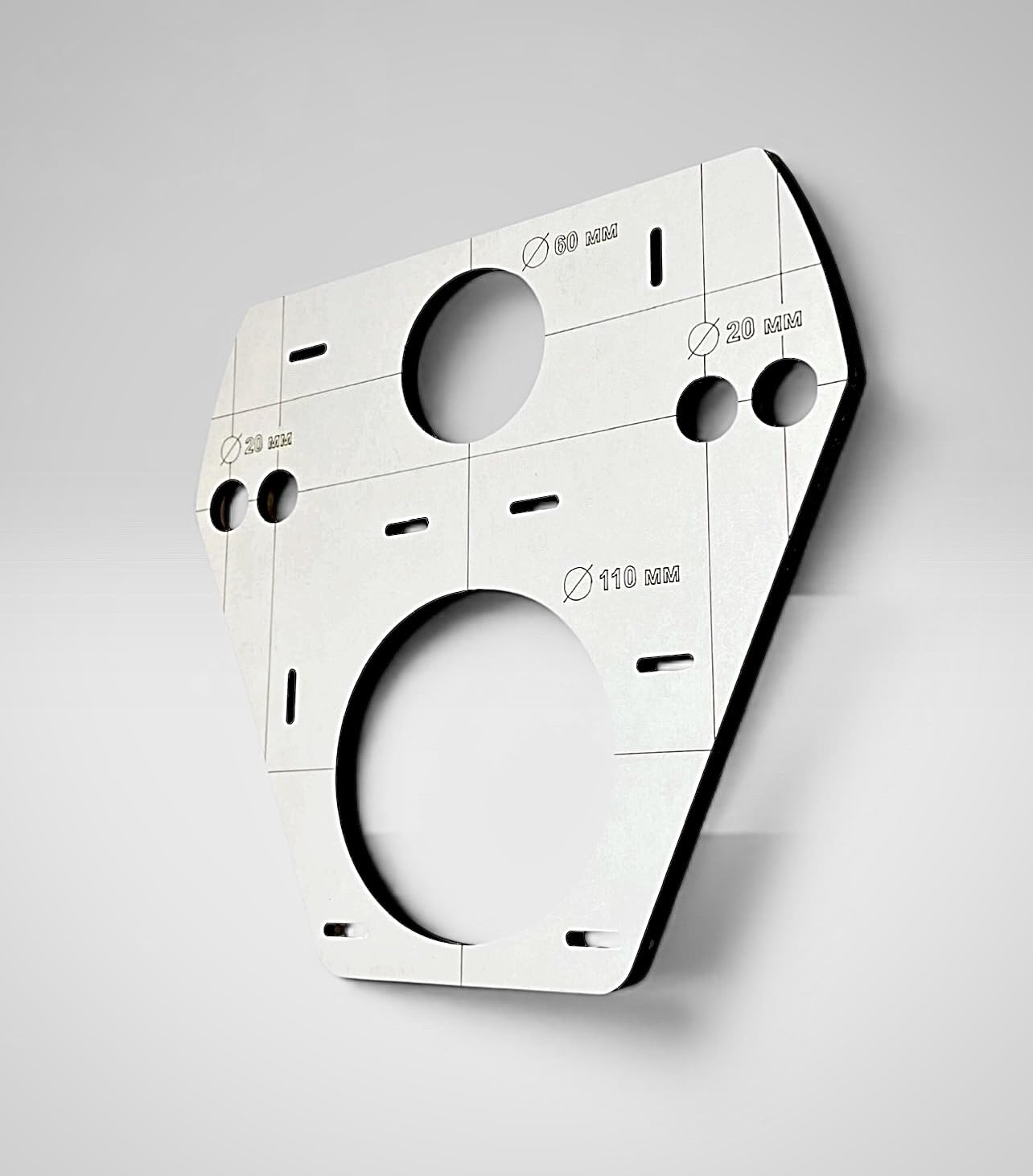 Drilling template for wall-mounted toilet