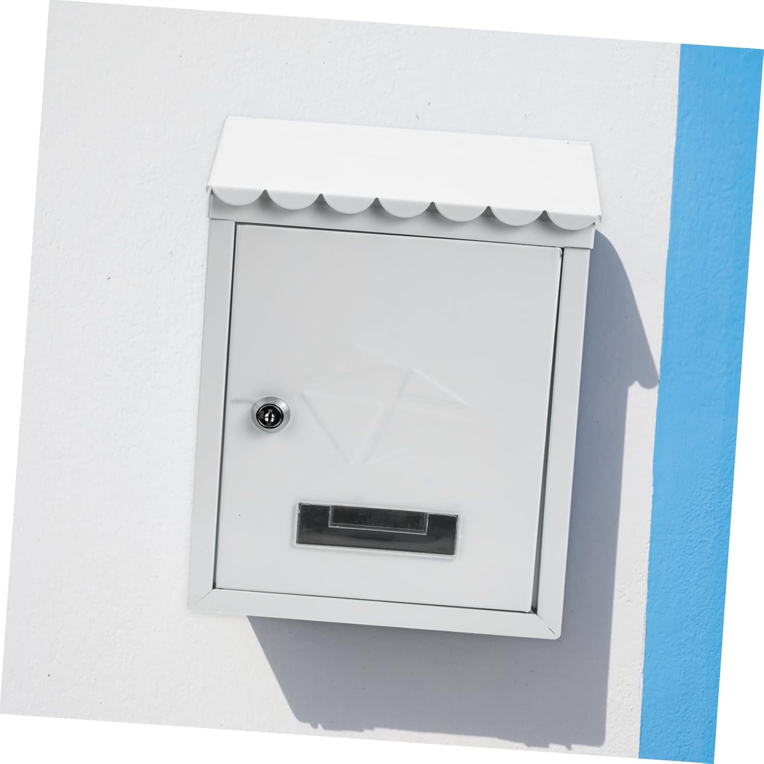 Vintage Locking Mailbox Weatherproof Wall Mount Letter Box for Secure Outdoor Use Retro Design for Home and Garden Letters and Newspapers