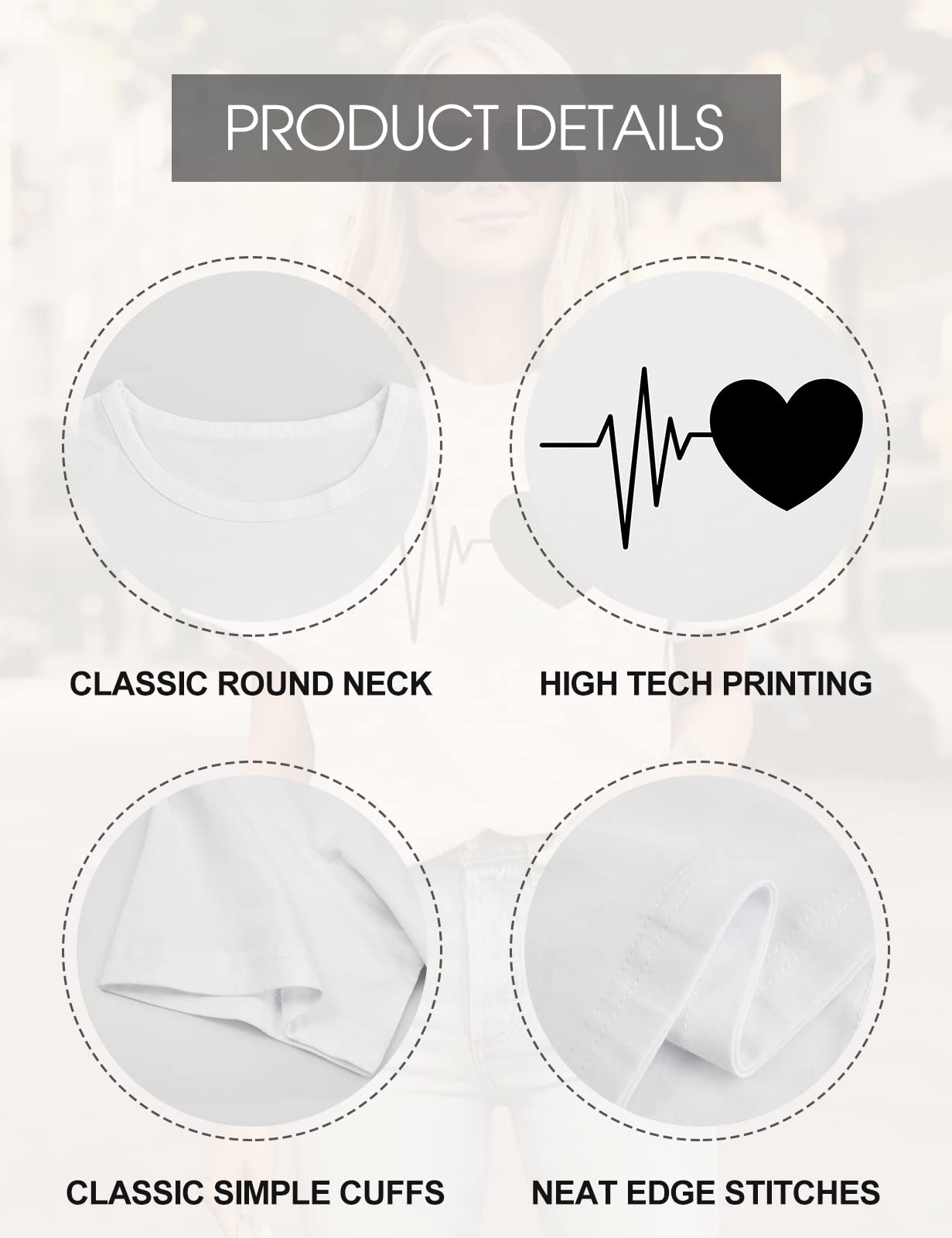 Tuopuda Magliette Donna Estive T-Shirt Manica Corta Elegante Top Cotone Crew Neck Graphic Tee Maglietta Casual Camicia Stampa Shirt Divertenti Sportivi Blusa Moda Top Taglie Forti