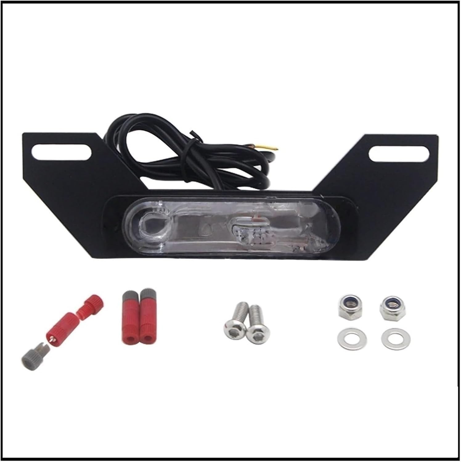 Luz de Freno Trasera Moto Luz de posición intermitente Luz de freno roja universal para matrícula de motocicleta Luz de freno LED ATV intermitente Luz de freno trasera Luces auxiliares