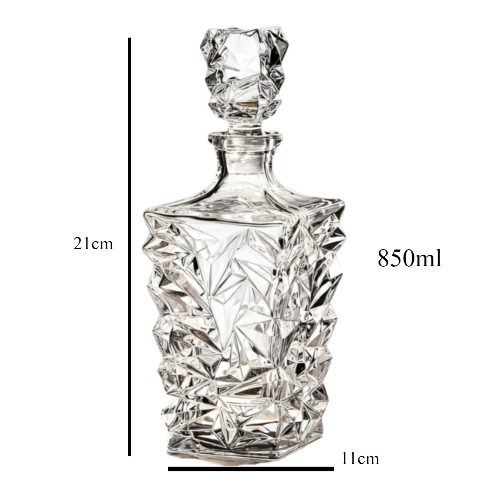 Decanter per Vino Rosso Whisky Decanter For Vino In Cristallo Con Base Stabile E Incisione Irregolare Moderna Decantatore