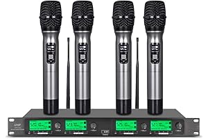 wenwen UHF Wireless Microphone System for Premium Karaoke Sing and Stage Performance