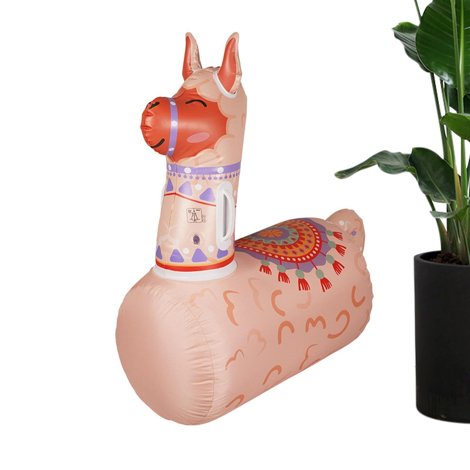 Hüpfpferd für Kinder ab 3 Jahren - Aufblasbares Hüpftier zum Aufsitzen - Ergonomisches Springtier zur Förderung von Balance & Koordination - Robustes Gummitier für Drinnen & Draußen