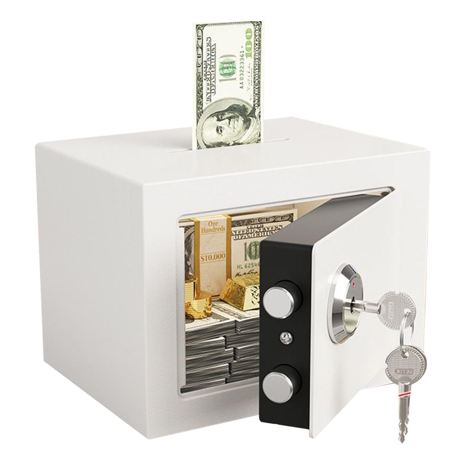 Petit Coffre-fort Coffret De Rangement Ignifuge Portable Pour Argent