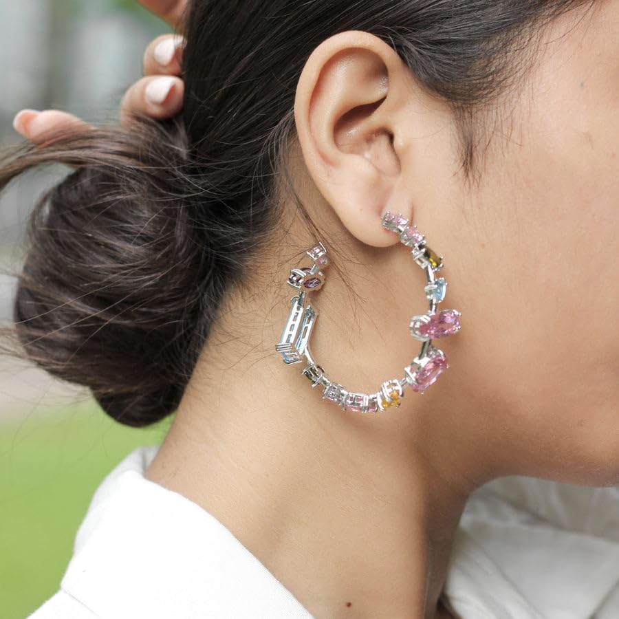 Traditional brass material Beaded Jumko Earring For Women and Girls|K,1,Earring Round__White-picture-17