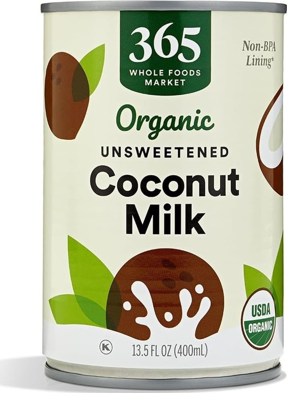 365 by Whole Foods Market, Organic Unsweetened Coconut Milk, 13.5 Ounce